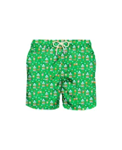 MC2 Saint Barth Man Light Fabric Swim Shorts With Gin Print | Portofino Dry Gin Special Edition