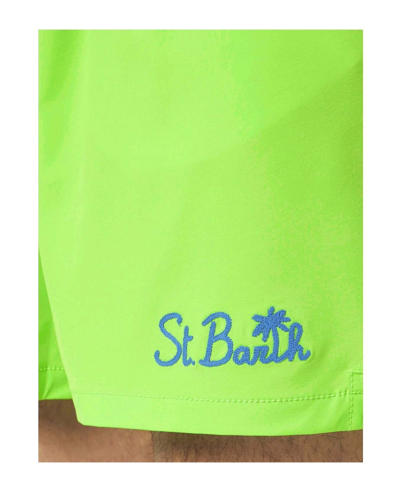 MC2 Saint Barth Man Fluo Green Comfort Swim Shorts - Image 5