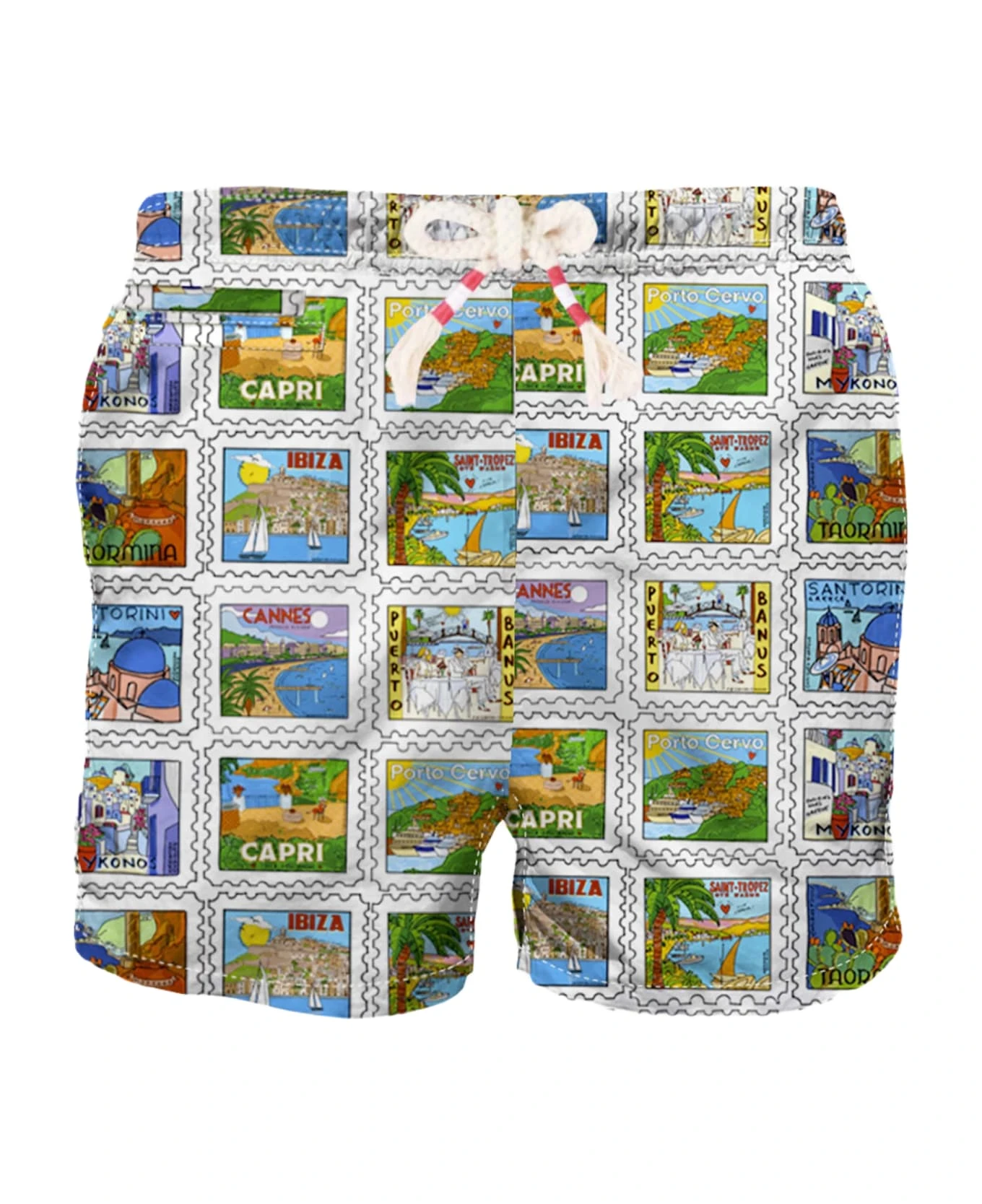 MC2 Saint Barth Man Swim Shorts With Summer Print