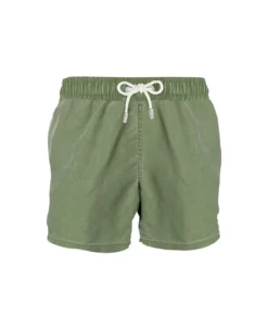 MC2 Saint Barth Military Green Delavè Man's Swim Shorts
