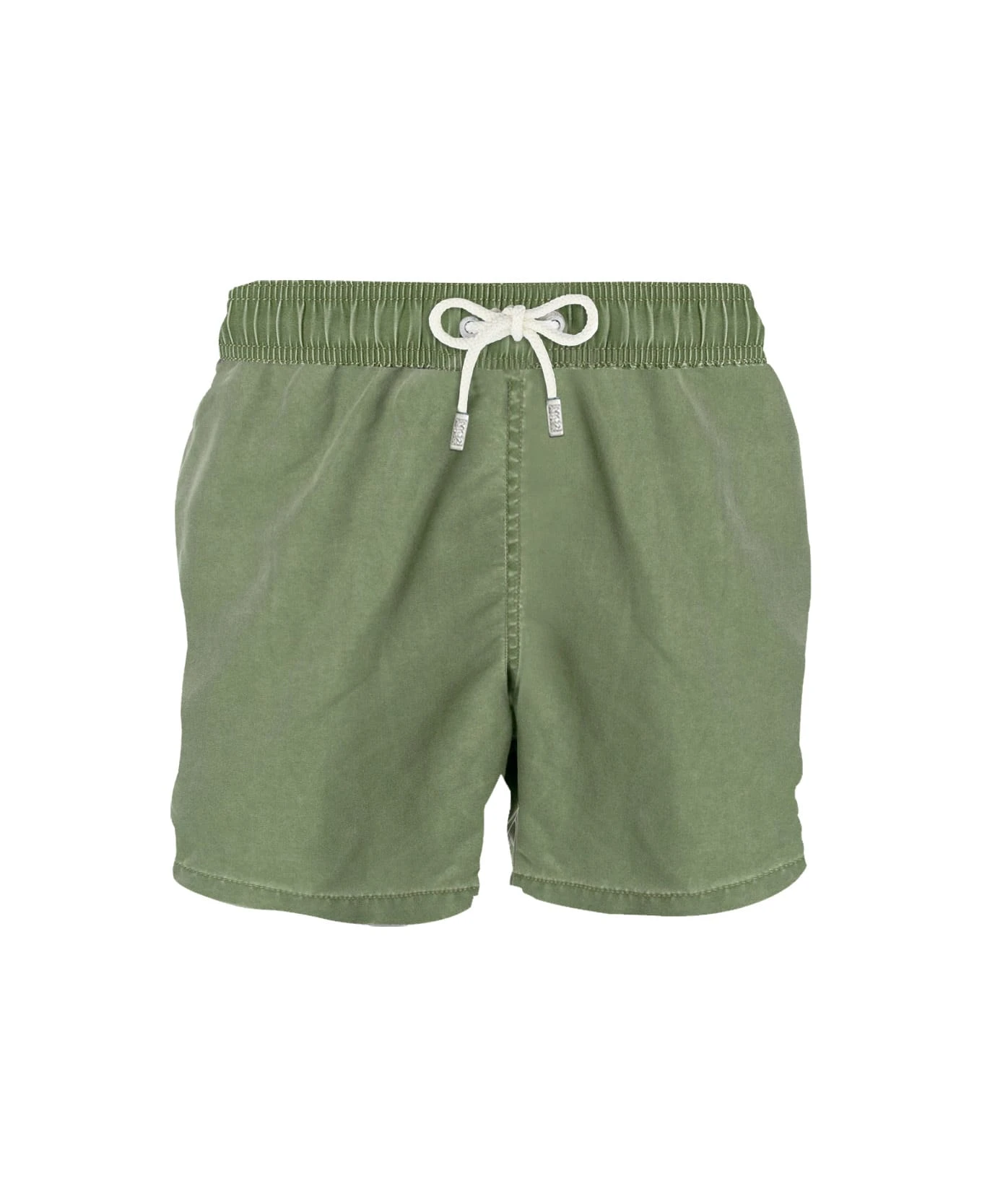 MC2 Saint Barth Military Green Delavè Man's Swim Shorts
