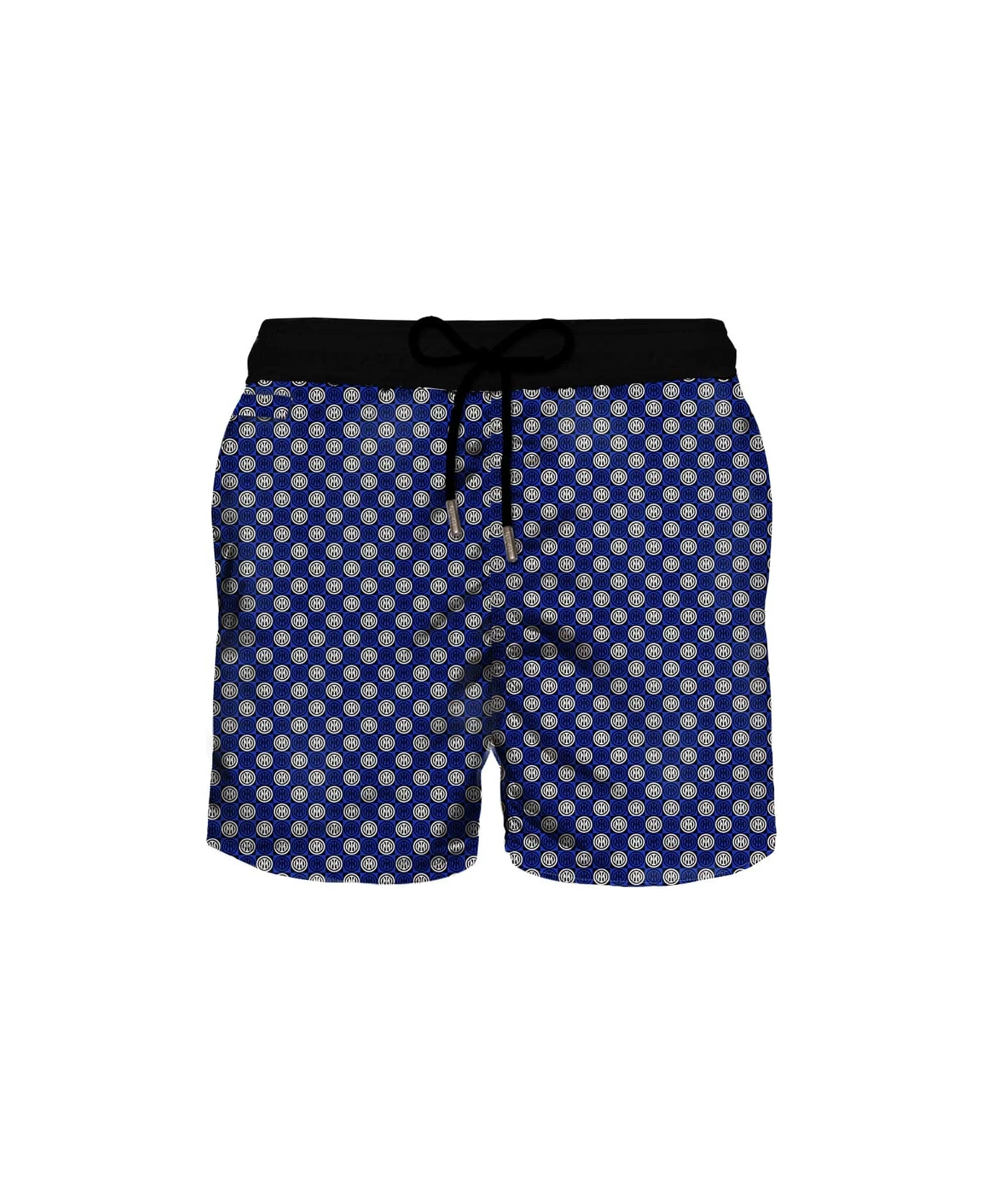 MC2 Saint Barth Man Light Fabric Swim Shorts With Inter Print | Inter Special Edition
