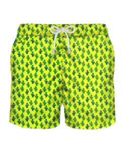 MC2 Saint Barth Light Fabric Man Swim Shorts Cactus Print