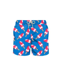 MC2 Saint Barth Man Swim Shorts With Fior Di Fragola Print | Algida® Special Edition