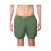 MC2 Saint Barth Man Military Green Linen Swim Shorts