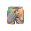 MC2 Saint Barth Multicolor Gingham Man Swim Shorts