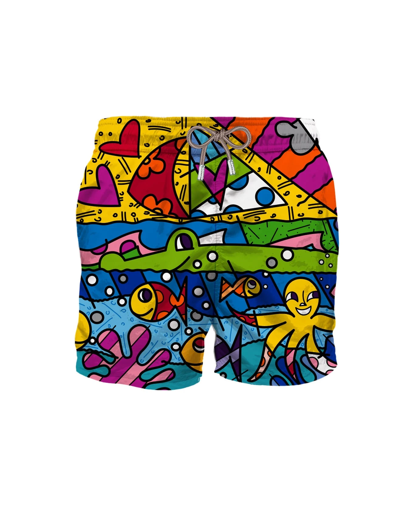 MC2 Saint Barth Man Swim Shorts With Sea World Print | ©britto Special Edition