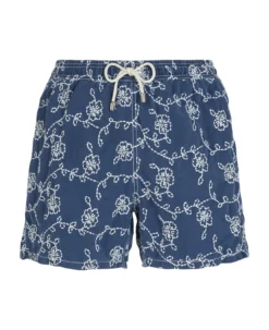 MC2 Saint Barth Man Swim Shorts With Embroidered Flowers