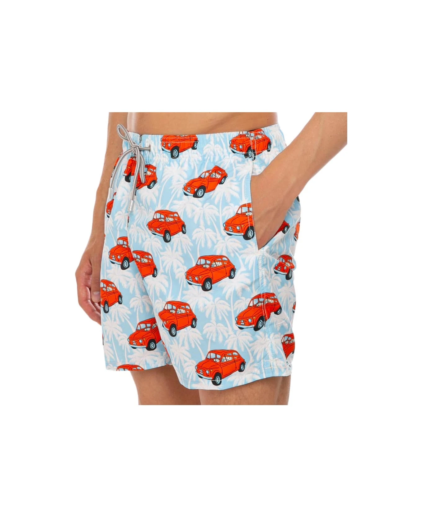 MC2 Saint Barth Man Swim Shorts With Fiat 500 Car Print | |fiat© 500 Special Edition - Image 5