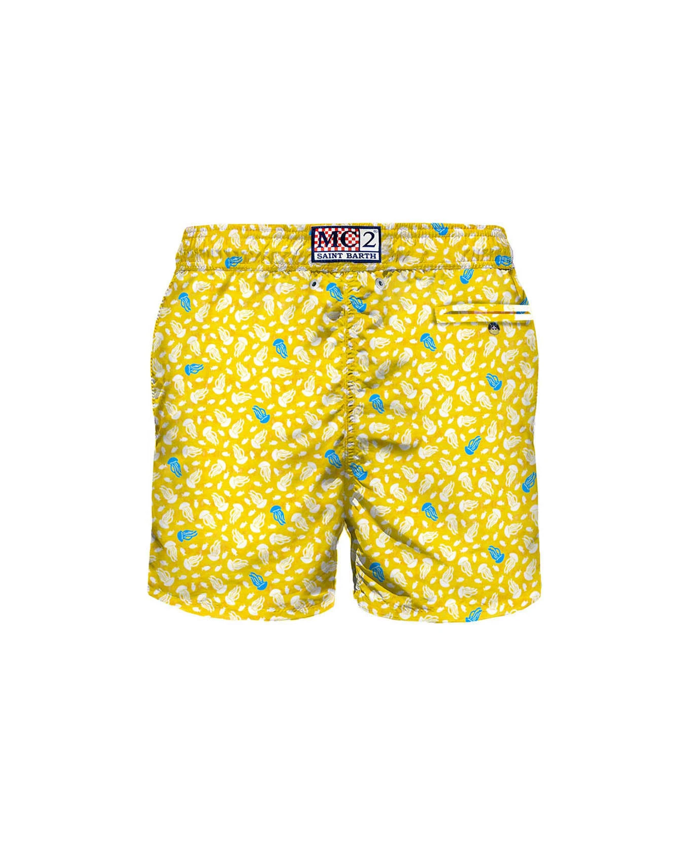 MC2 Saint Barth Light Fabric Swim Shorts Jellyfish Print - Image 2