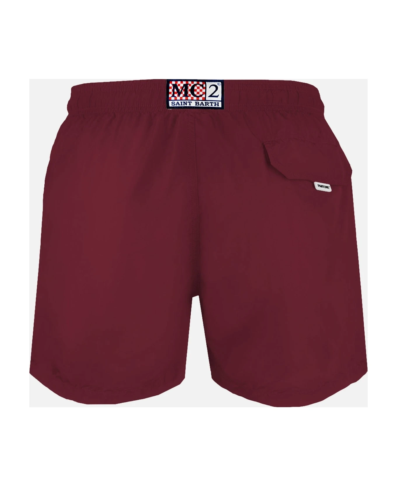 MC2 Saint Barth Man Bordeaux Swim Shorts | Pantone Special Edition - Image 2